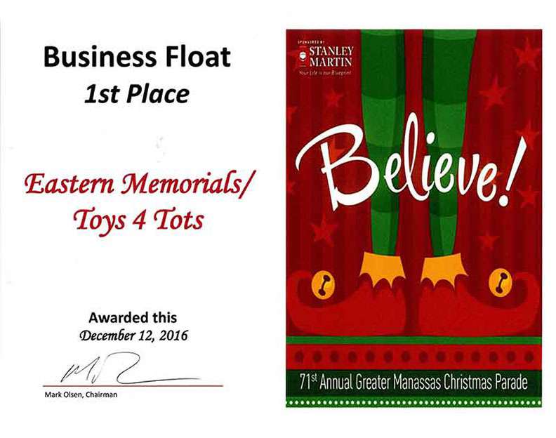 Business Float 1st Place