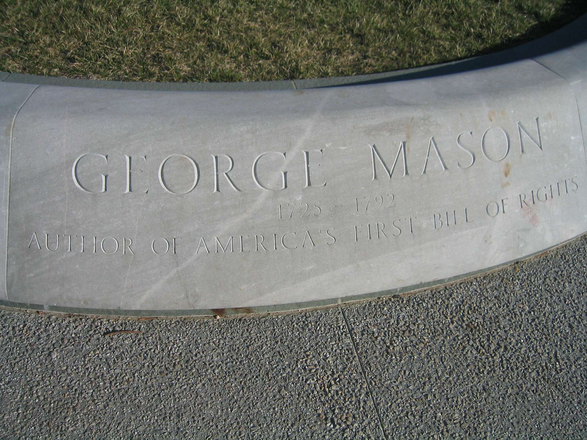 George Mason Inscription