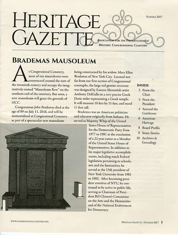 John Brademas Mausoleum