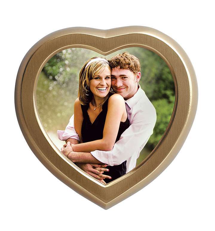 Memorial Portrait with Heart Frame